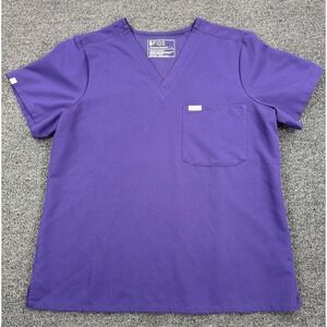 FIGS Catarina One Pocket Scrub Top Purple Jam Women's Large